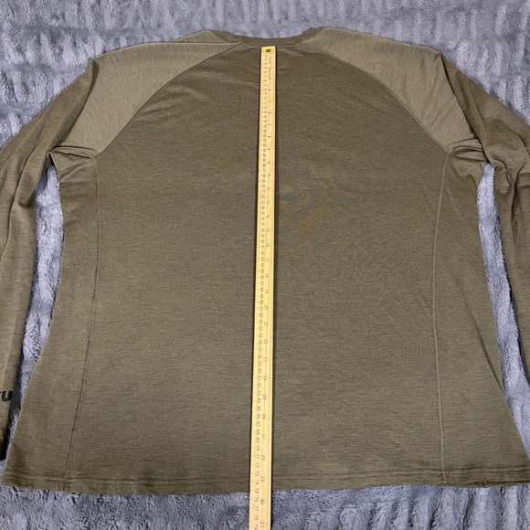 Kuiu 3XL Long Sleeve Merino Wool Base Layer T-Shirt Ram Skull Logo Olive Green - Picture 6 of 7